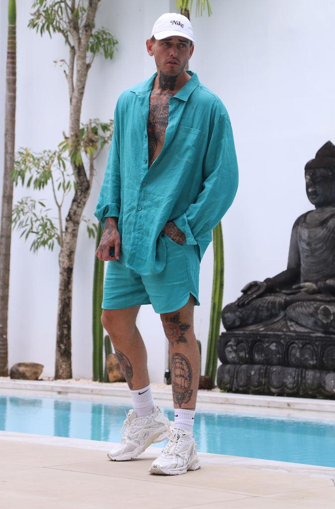 Ulu Linen Shirt - Peacock