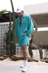 Ulu Linen Shorts - Peacock