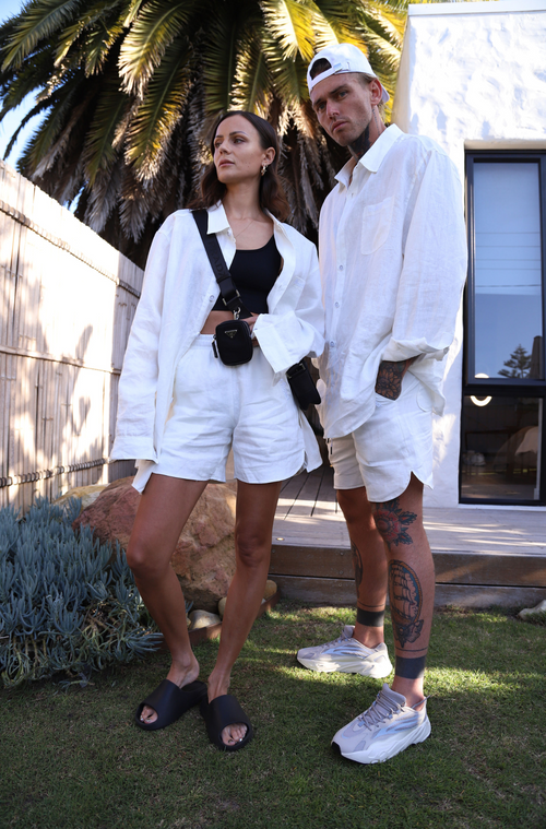 Ulu Linen Shorts - White