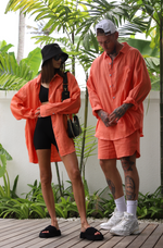 Ulu Linen Shirt - Coral