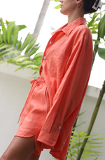 Ulu Linen Shirt - Coral