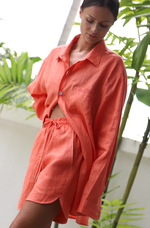 Ulu Linen Shorts - Coral